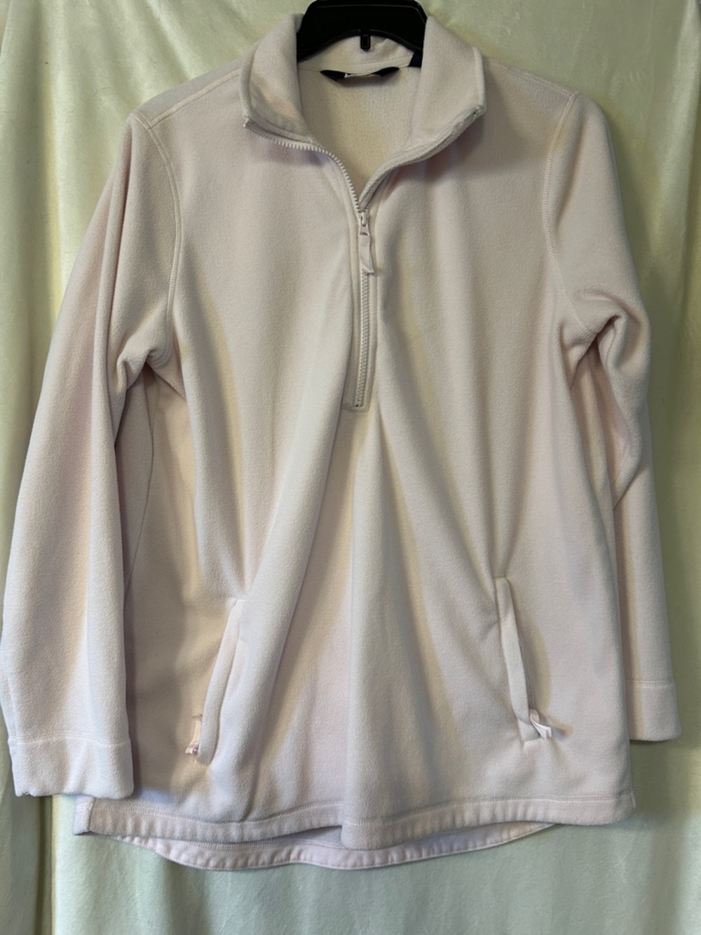 Lands' End Pale Pink Half-Zip Fleece Pullover